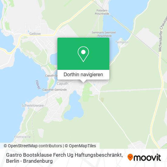 Gastro Bootsklause Ferch Ug Haftungsbeschränkt Karte