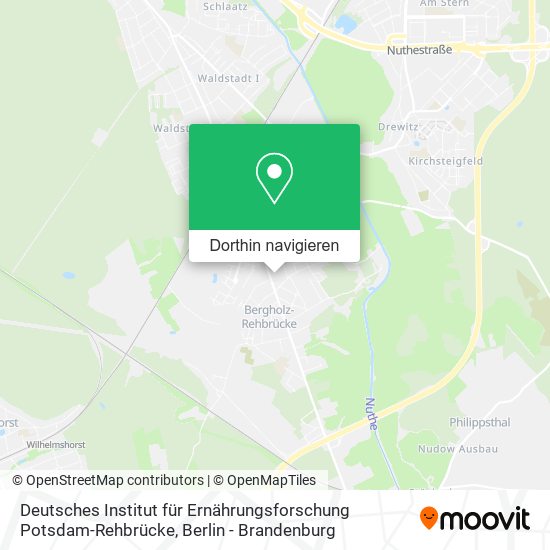 Deutsches Institut für Ernährungsforschung Potsdam-Rehbrücke Karte