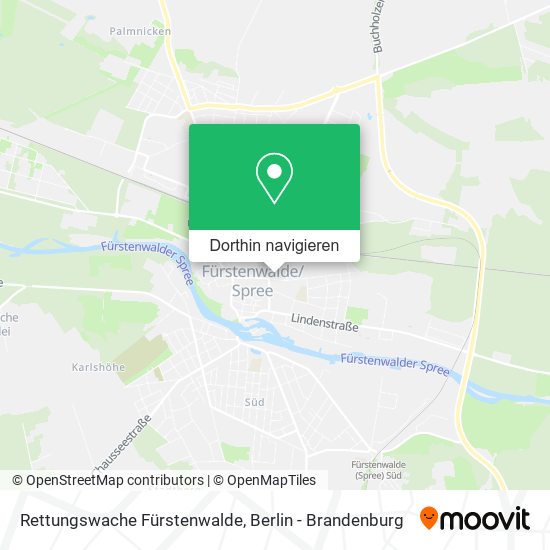 Rettungswache Fürstenwalde Karte