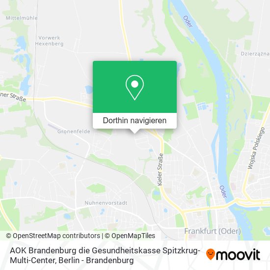 AOK Brandenburg die Gesundheitskasse Spitzkrug-Multi-Center Karte