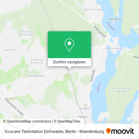 Ecocare Teststation Eichwalde Karte
