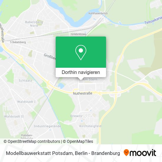 Modellbauwerkstatt Potsdam Karte