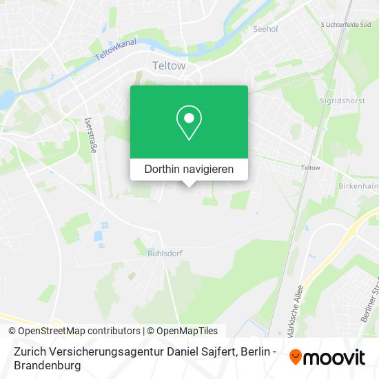 Zurich Versicherungsagentur Daniel Sajfert Karte