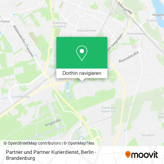 Partner und Partner Kurierdienst Karte