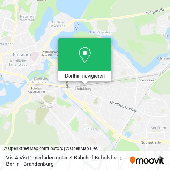 Vis A Vis Dönerladen unter S-Bahnhof Babelsberg Karte