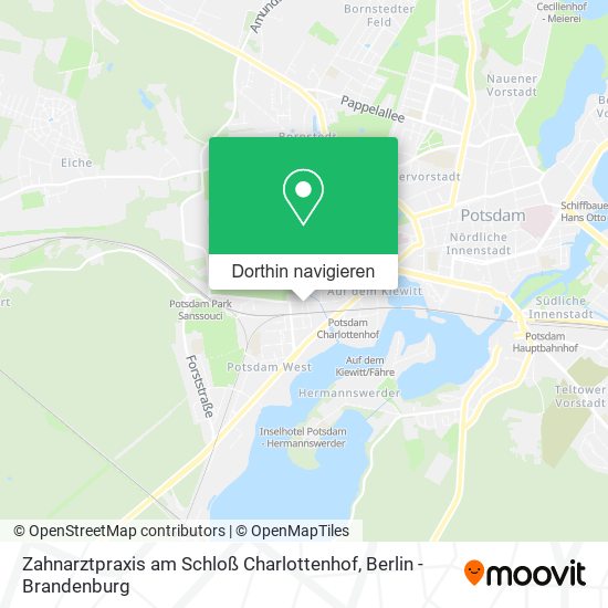 Zahnarztpraxis am Schloß Charlottenhof Karte