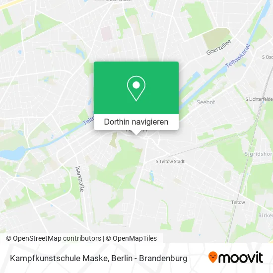 Kampfkunstschule Maske Karte