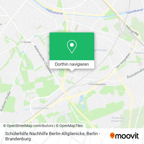 Schülerhilfe Nachhilfe Berlin-Altglienicke Karte