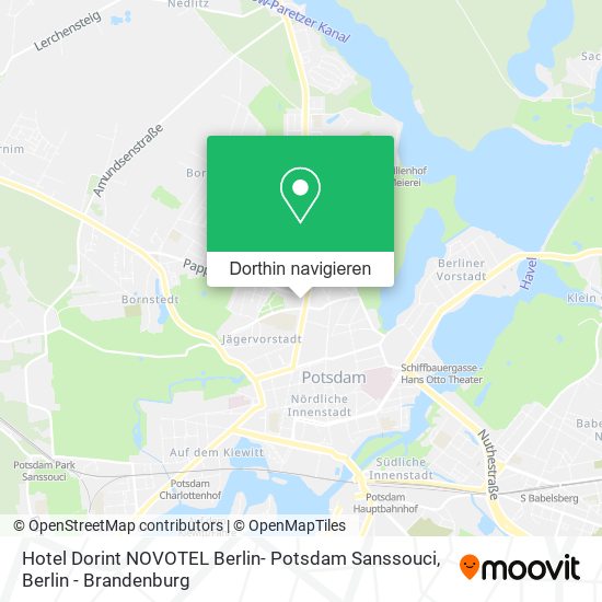 Hotel Dorint NOVOTEL Berlin- Potsdam Sanssouci Karte
