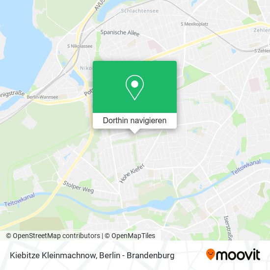 Kiebitze Kleinmachnow Karte