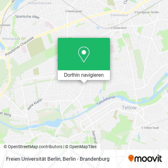 Freien Universität Berlin Karte