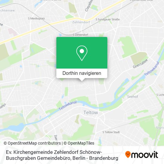 Ev. Kirchengemeinde Zehlendorf Schönow-Buschgraben Gemeindebüro Karte