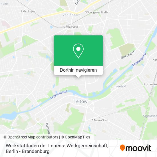 Werkstattladen der Lebens- Werkgemeinschaft Karte