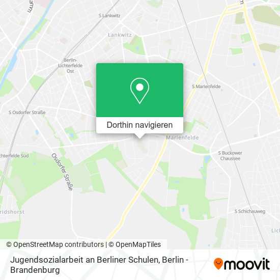 Jugendsozialarbeit an Berliner Schulen Karte