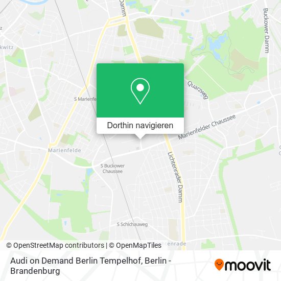 Audi on Demand Berlin Tempelhof Karte