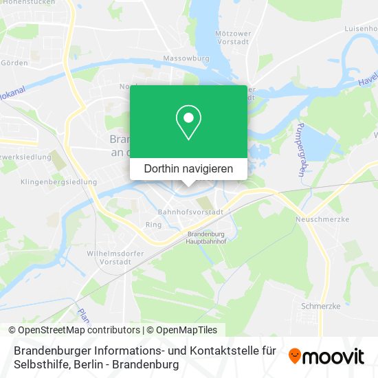 Brandenburger Informations- und Kontaktstelle für Selbsthilfe Karte
