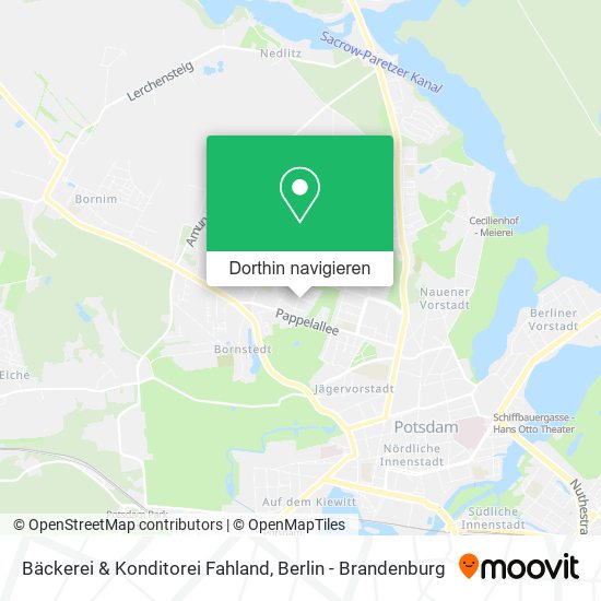 Bäckerei & Konditorei Fahland Karte