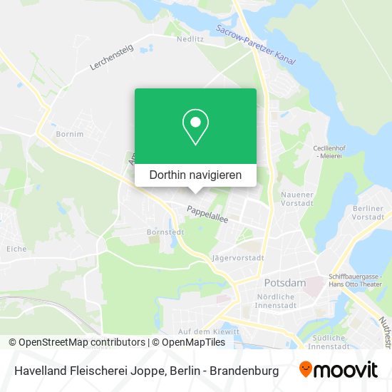 Havelland Fleischerei Joppe Karte