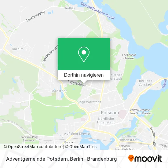 Adventgemeinde Potsdam Karte