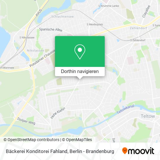 Bäckerei Konditorei Fahland Karte