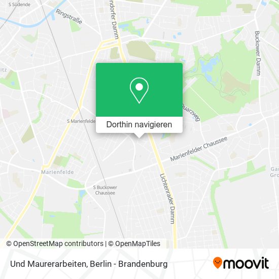 Und Maurerarbeiten Karte