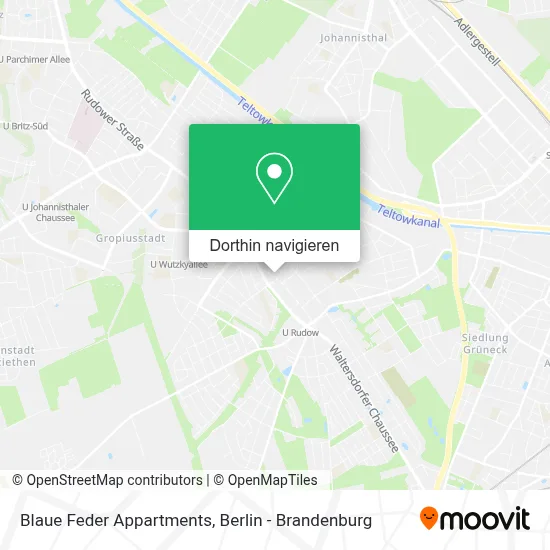 Blaue Feder Appartments Karte