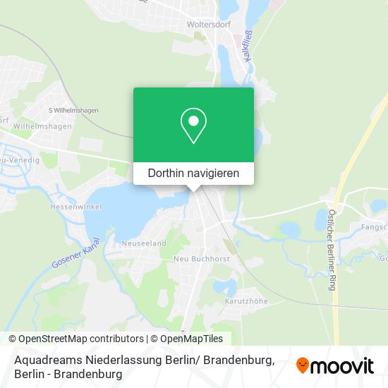 Aquadreams Niederlassung Berlin/ Brandenburg Karte