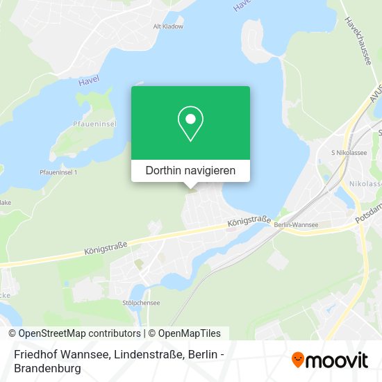Friedhof Wannsee, Lindenstraße Karte