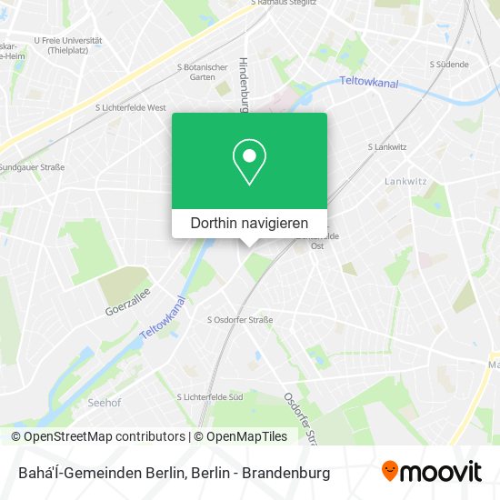 Bahá'Í-Gemeinden Berlin Karte