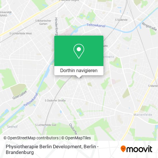 Physiotherapie Berlin Development Karte