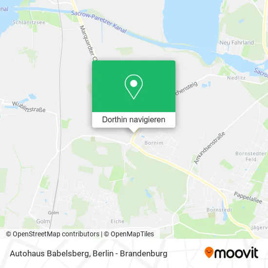 Autohaus Babelsberg Karte