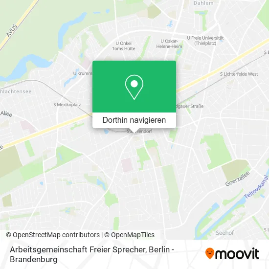 Arbeitsgemeinschaft Freier Sprecher Karte