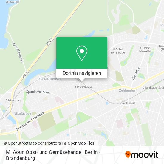 M. Aoun Obst- und Gemüsehandel Karte