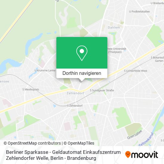 Berliner Sparkasse - Geldautomat Einkaufszentrum Zehlendorfer Welle Karte