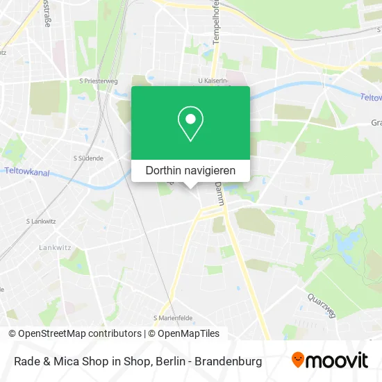 Rade & Mica Shop in Shop Karte