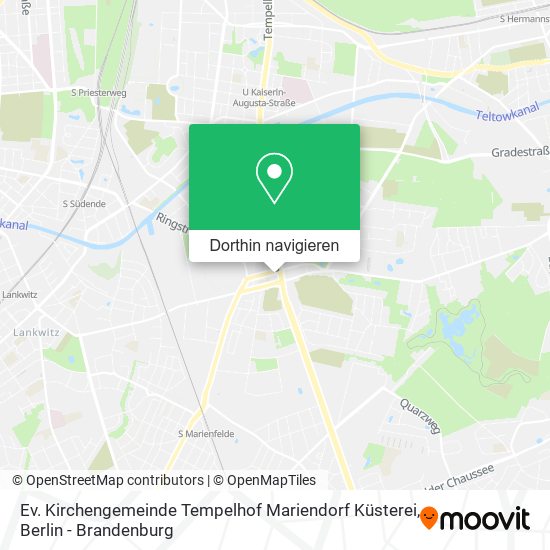 Ev. Kirchengemeinde Tempelhof Mariendorf Küsterei Karte