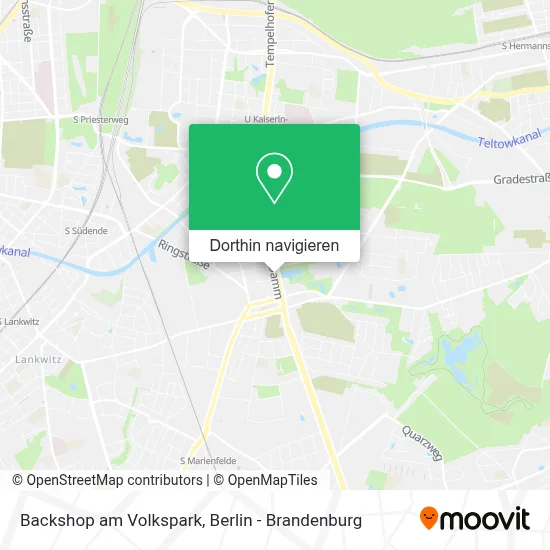 Backshop am Volkspark Karte