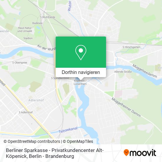 Berliner Sparkasse - Privatkundencenter Alt-Köpenick Karte