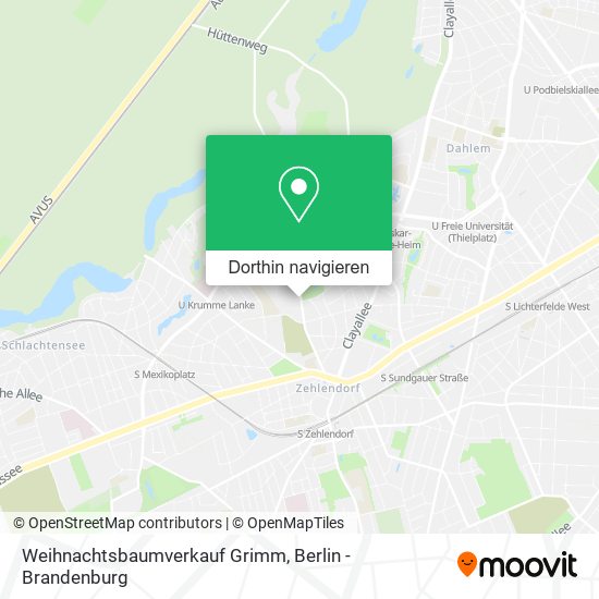 Weihnachtsbaumverkauf Grimm Karte