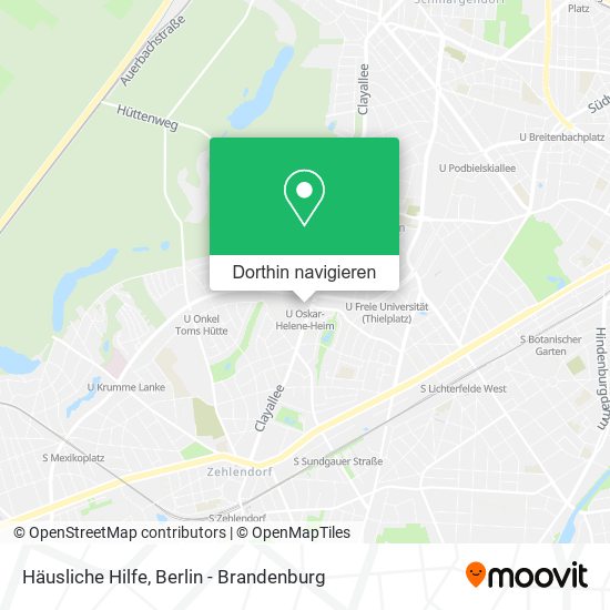 Häusliche Hilfe Karte