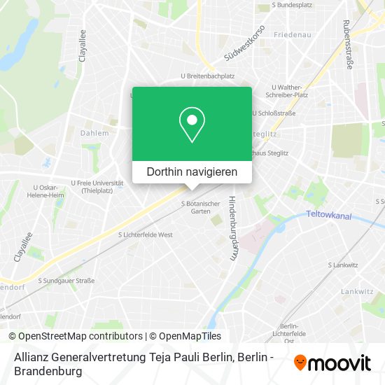 Allianz Generalvertretung Teja Pauli Berlin Karte