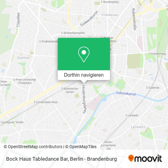 Bock Haus Tabledance Bar Karte