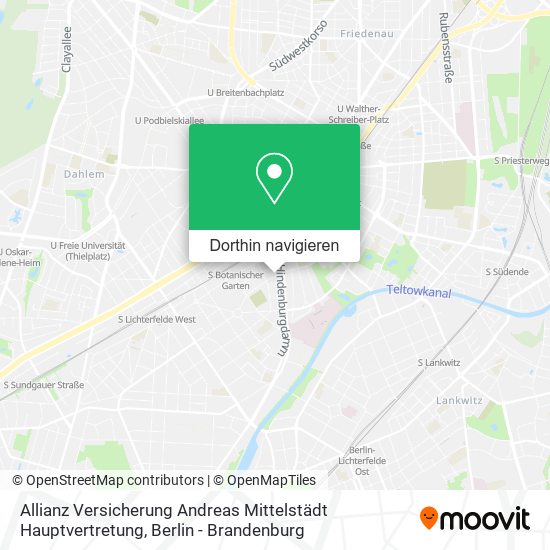 Allianz Versicherung Andreas Mittelstädt Hauptvertretung Karte