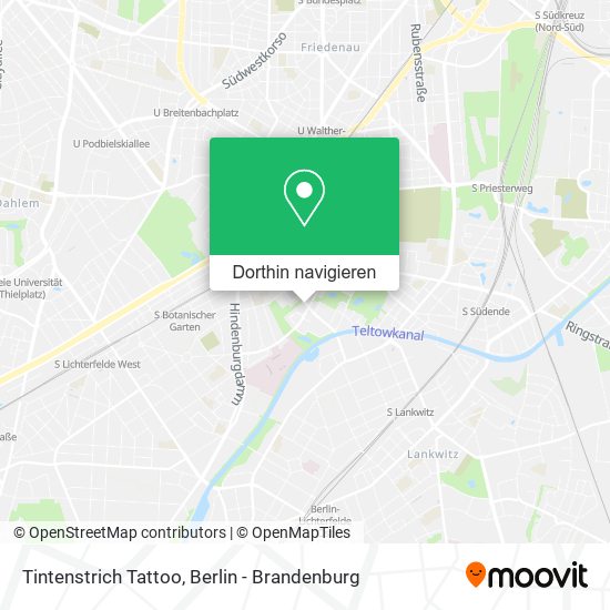 Tintenstrich Tattoo Karte