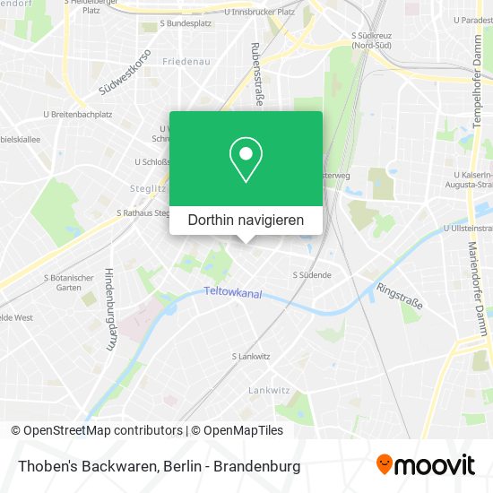 Thoben's Backwaren Karte