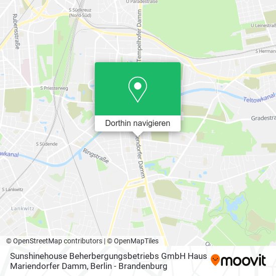 Sunshinehouse Beherbergungsbetriebs GmbH Haus Mariendorfer Damm Karte