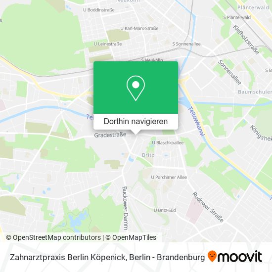 Zahnarztpraxis Berlin Köpenick Karte