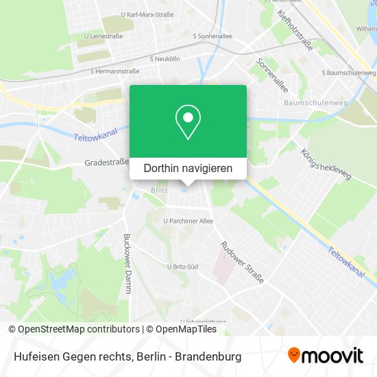 Hufeisen Gegen rechts Karte