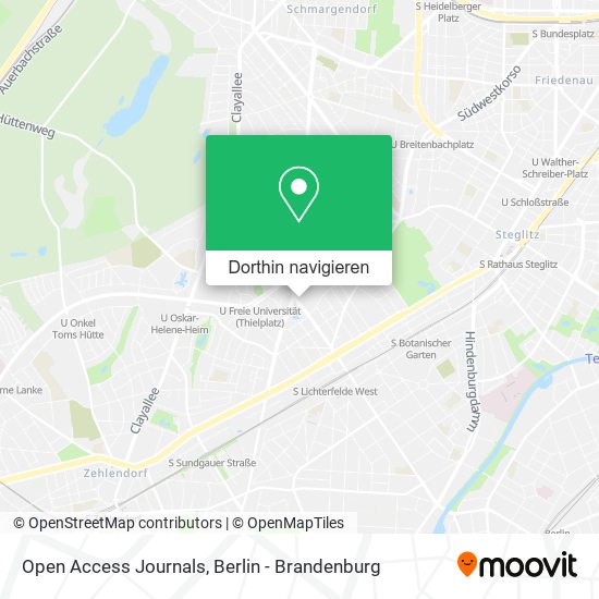 Open Access Journals Karte