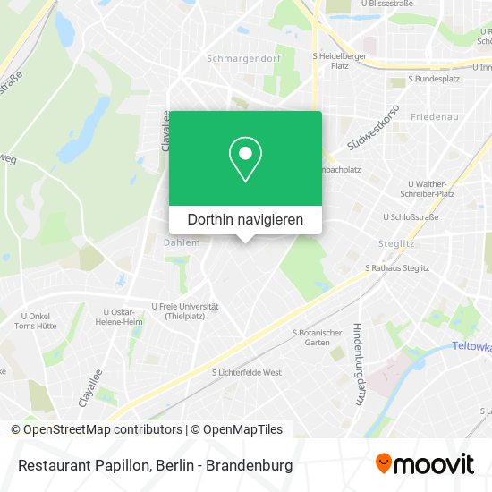 Restaurant Papillon Karte